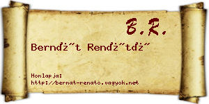 Bernát Renátó névjegykártya